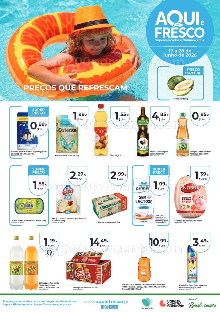 Antevisão Folheto AQUI É FRESCO Promoções de 17 a 28 junho