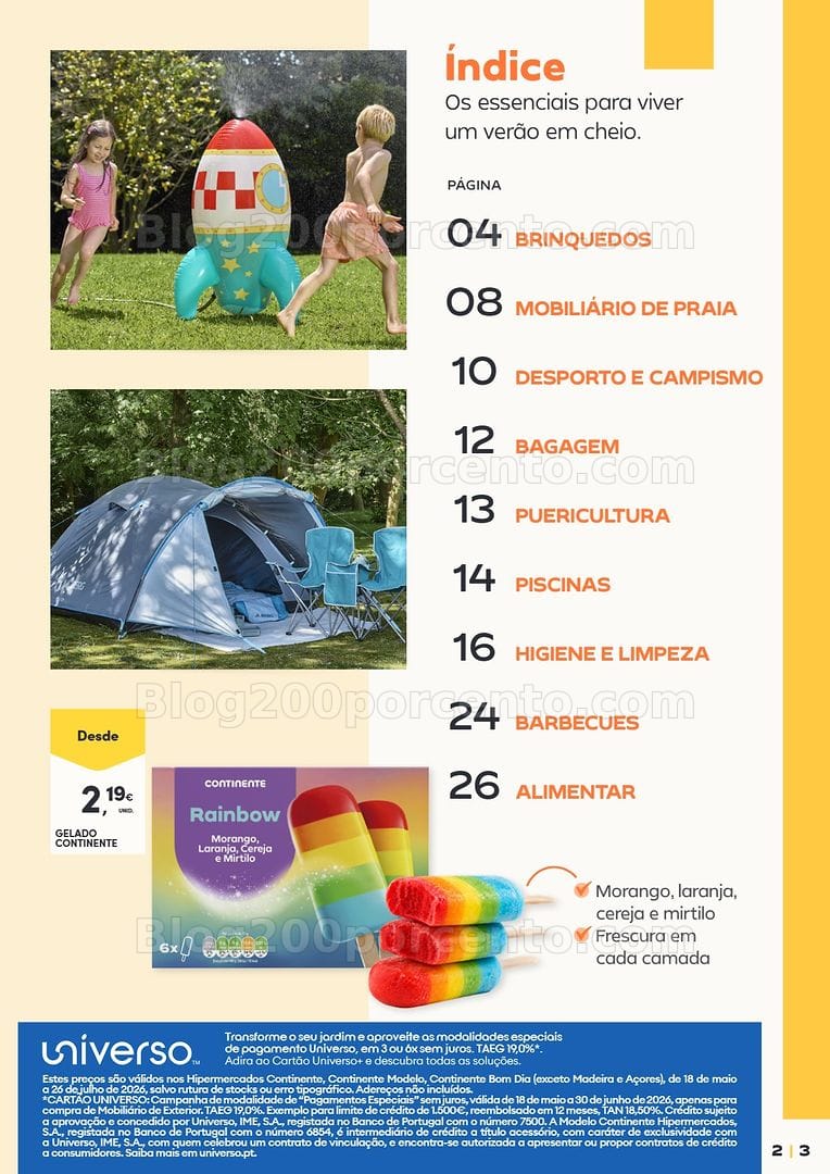 Antevisão Folheto CONTINENTE Especial Férias de Verão Promoções de 23 junho a 9 agosto