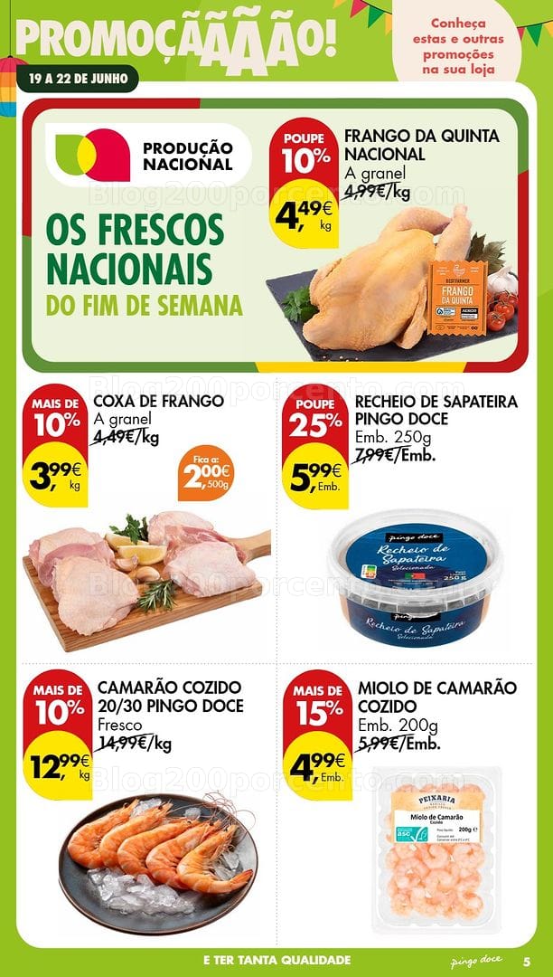 Antevisão Folheto PINGO DOCE Promoções Fim de Semana - 19 a 21 junho