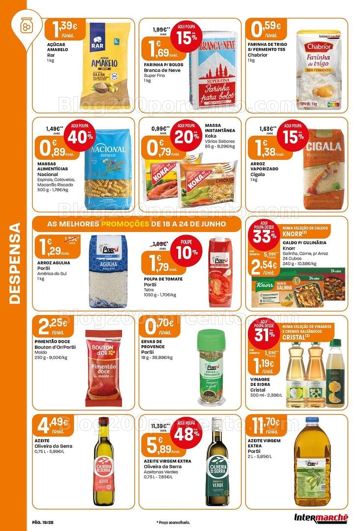 Antevisão Folheto INTERMARCHÉ Contact Promoções de 18 a 24 junho