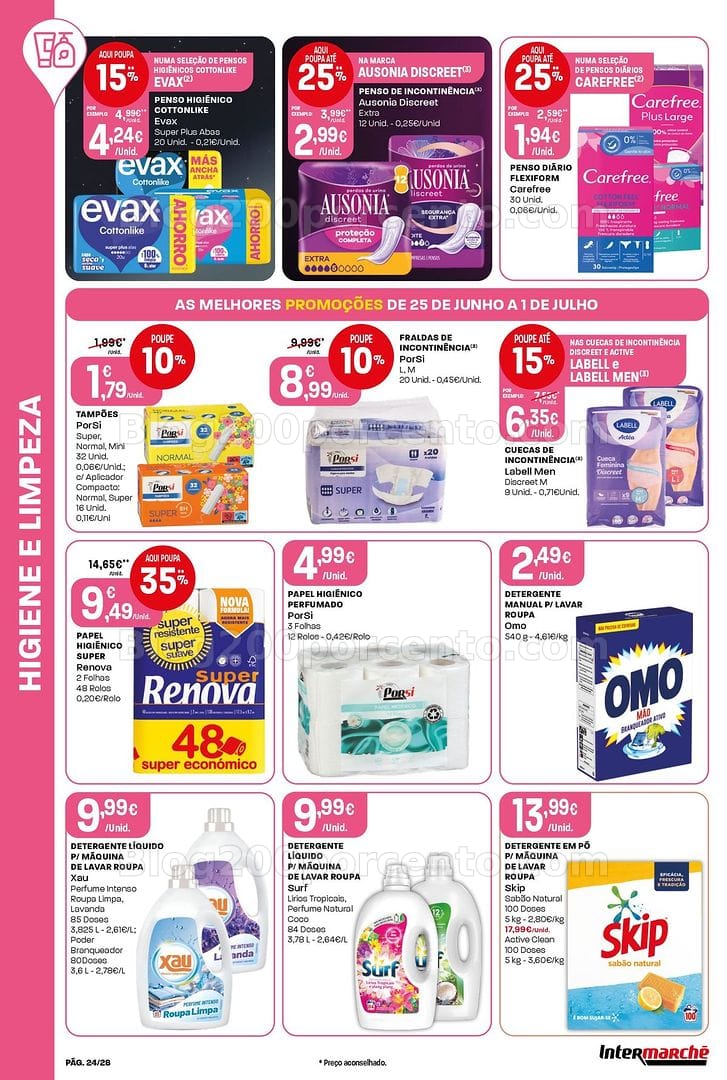 Antevisão Folheto INTERMARCHÉ Contact Promoções de 25 junho a 1 julho