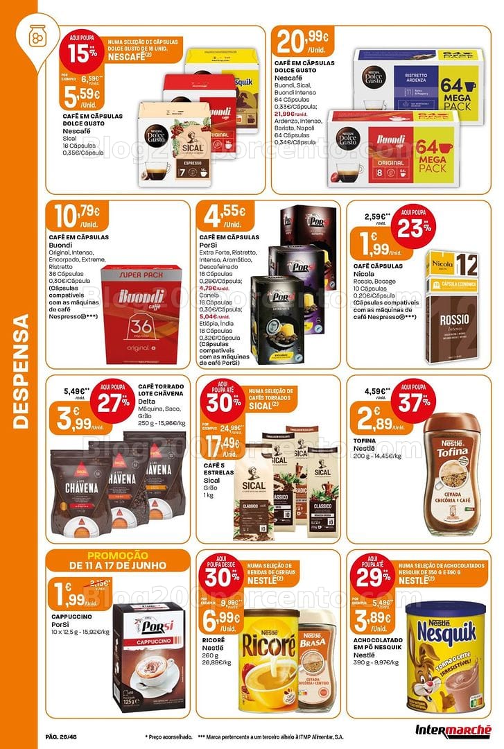 Antevisão Folheto INTERMARCHÉ Super Promoções de 11 a 17 junho