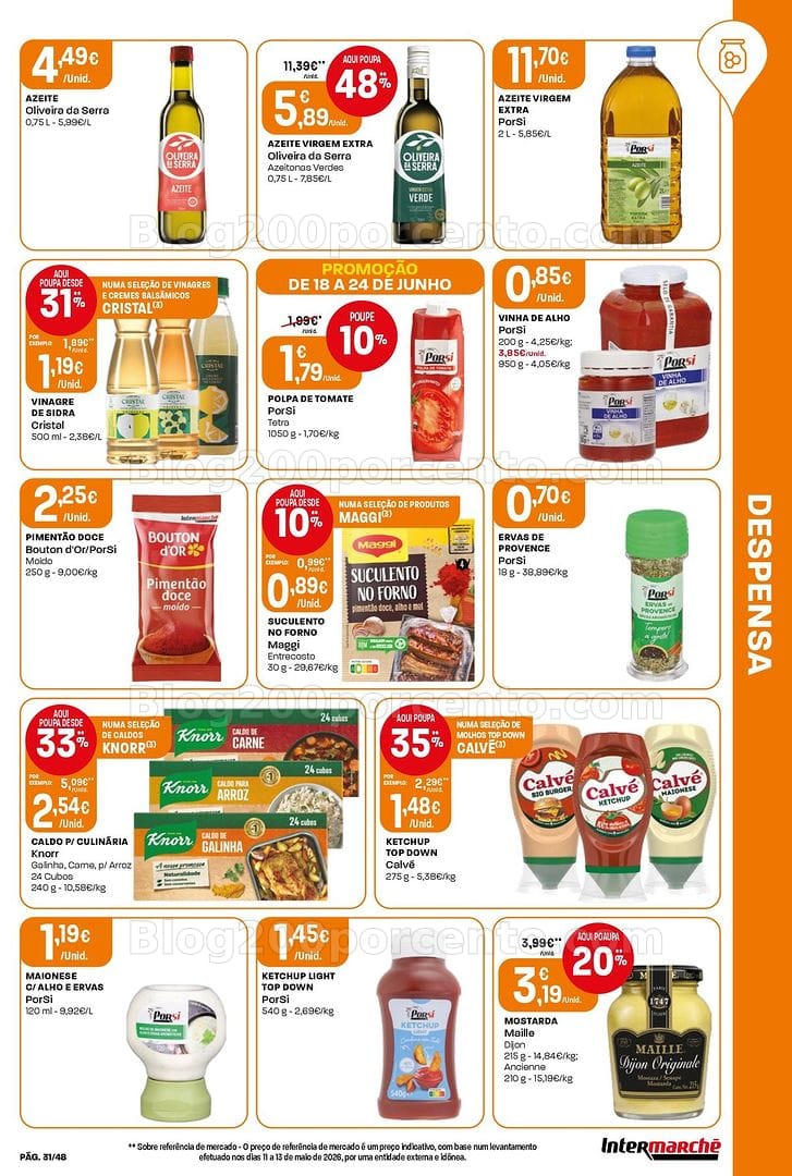 Antevisão Folheto INTERMARCHÉ Super Promoções de 18 a 24 junho