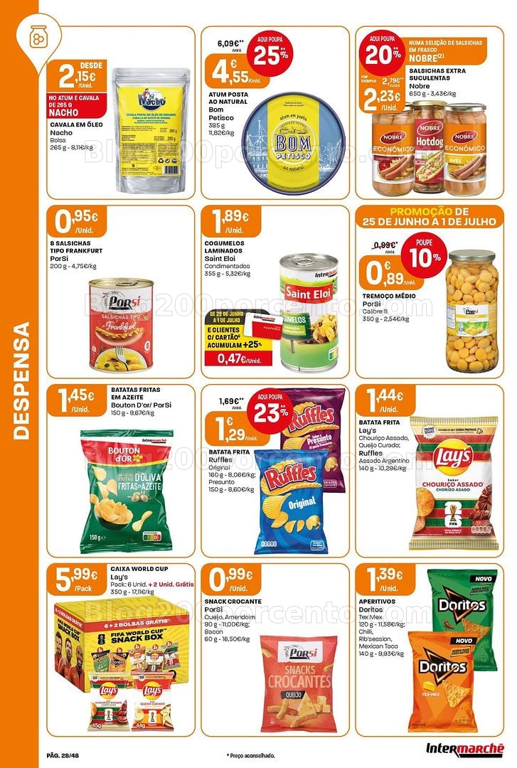 Antevisão Folheto INTERMARCHÉ Super Promoções de 25 junho a 1 julho