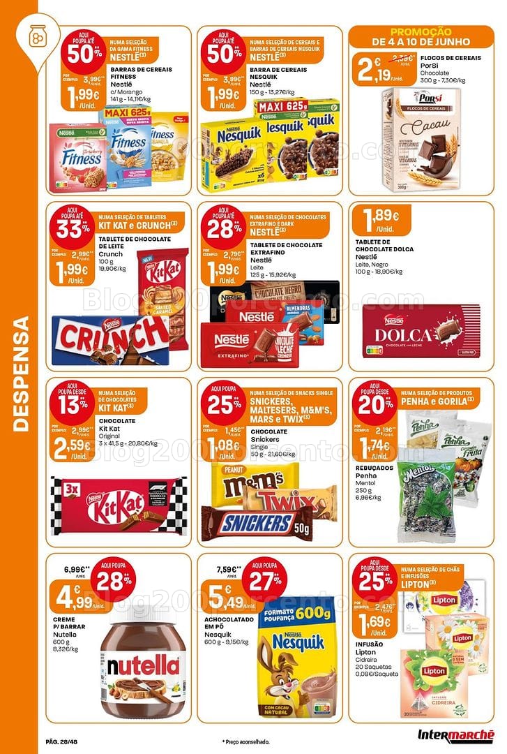 Antevisão Folheto INTERMARCHÉ Super Promoções de 4 a 10 junho