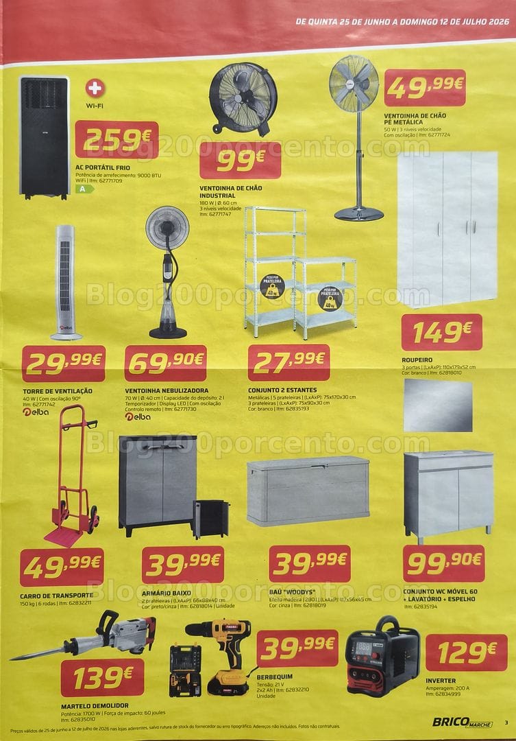 Antevisão Folheto BRICOMARCHÉ Mega Imperdíveis Promoções de 25 junho a 12 julho