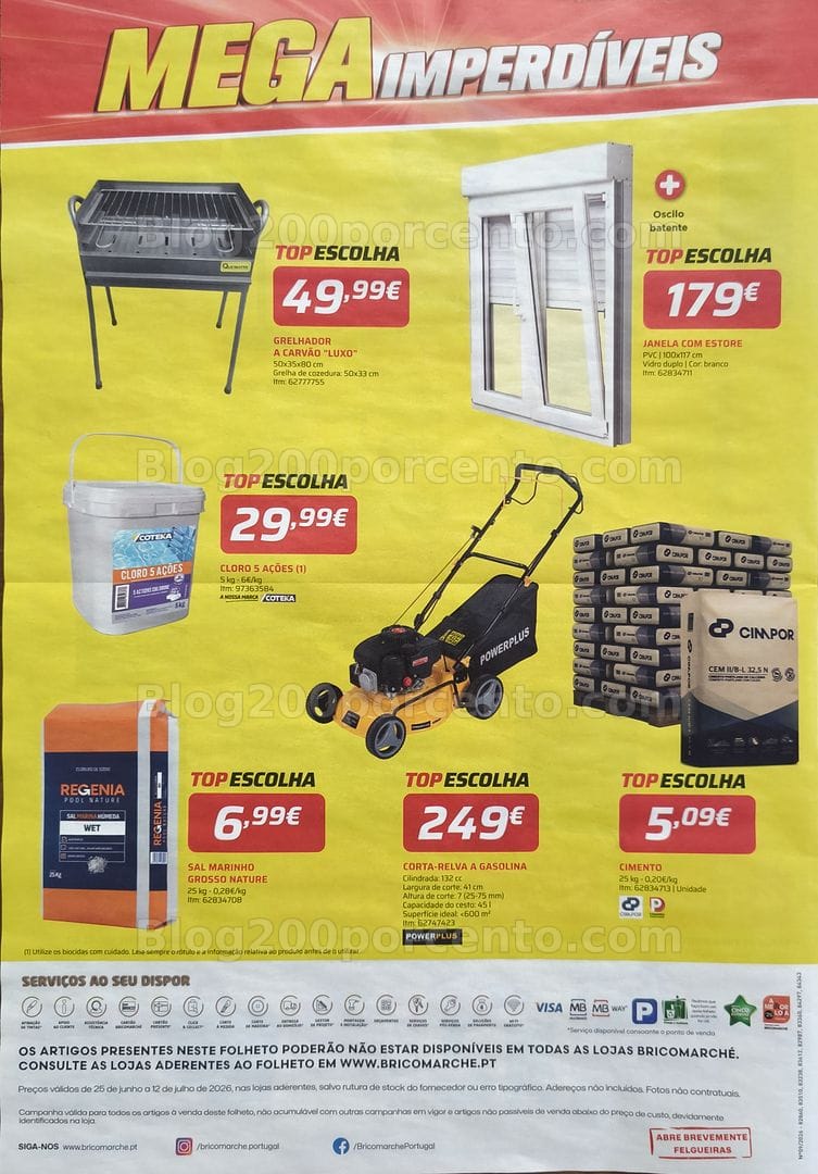 Antevisão Folheto BRICOMARCHÉ Mega Imperdíveis Promoções de 25 junho a 12 julho