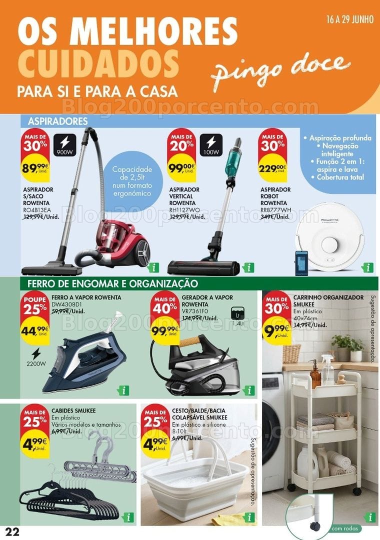 Antevisão Folheto PINGO DOCE Bazar Limpeza Promoções até 29 junho