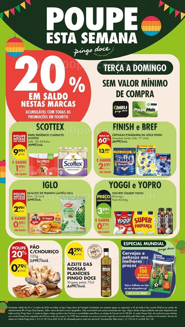 Antevisão Folheto PINGO DOCE Lojas Grandes Promoções de 9 a 15 junho