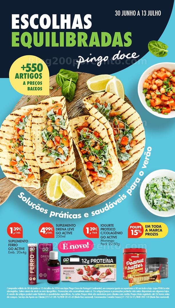 Antevisão Folheto PINGO DOCE Alimentação Saudável Promoções de 30 junho a 13 julho - Edição Digital