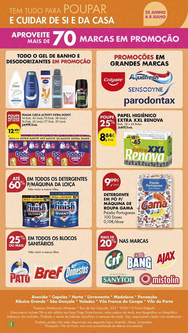 Antevisão Folheto PINGO DOCE Açores Limpeza e Higiene Promoções de 25 junho a 8 julho