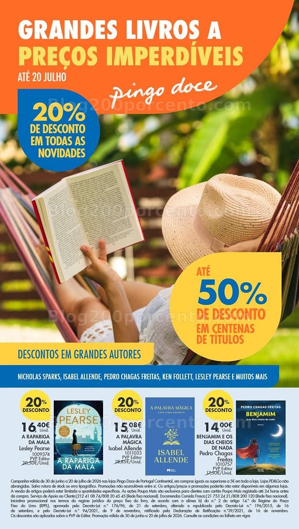 Antevisão Folheto PINGO DOCE Feira do Livro Promoções de 30 junho a 20 julho