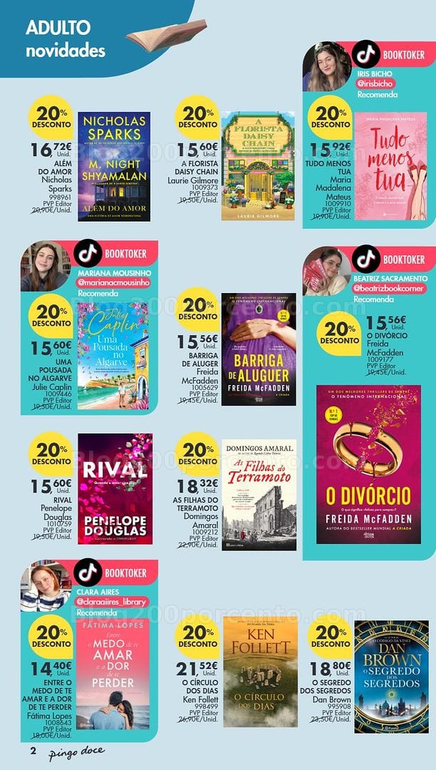 Antevisão Folheto PINGO DOCE Feira do Livro Promoções de 30 junho a 20 julho