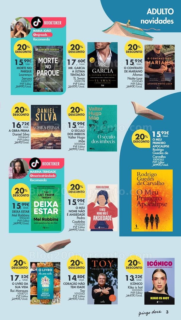 Antevisão Folheto PINGO DOCE Feira do Livro Promoções de 30 junho a 20 julho