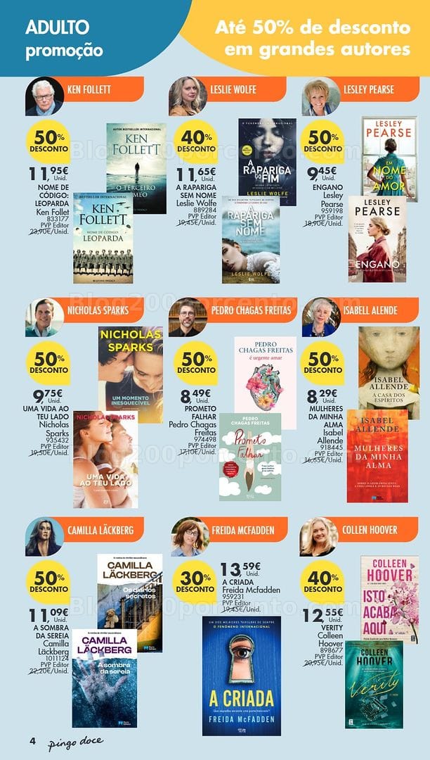 Antevisão Folheto PINGO DOCE Feira do Livro Promoções de 30 junho a 20 julho