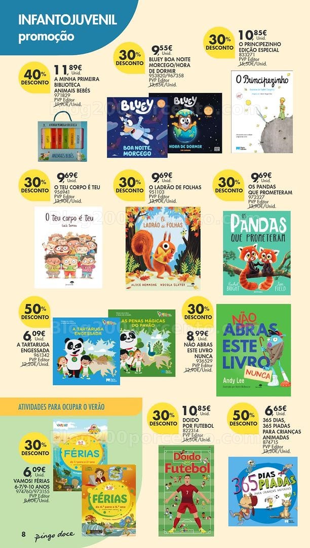 Antevisão Folheto PINGO DOCE Feira do Livro Promoções de 30 junho a 20 julho