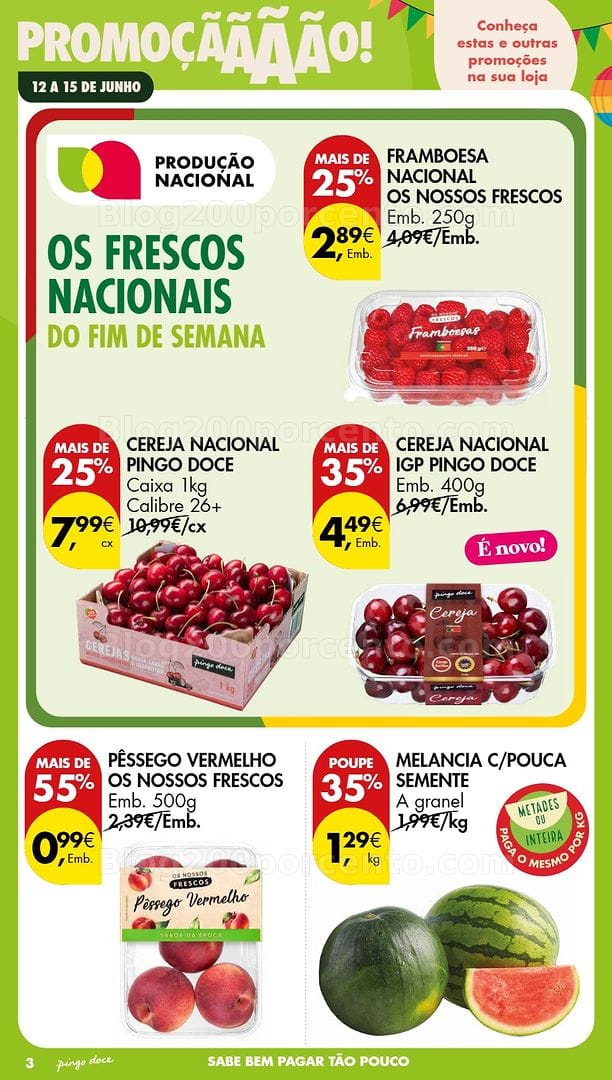 Antevisão Folheto PINGO DOCE Promoções Fim de Semana - 12 a 14 junho
