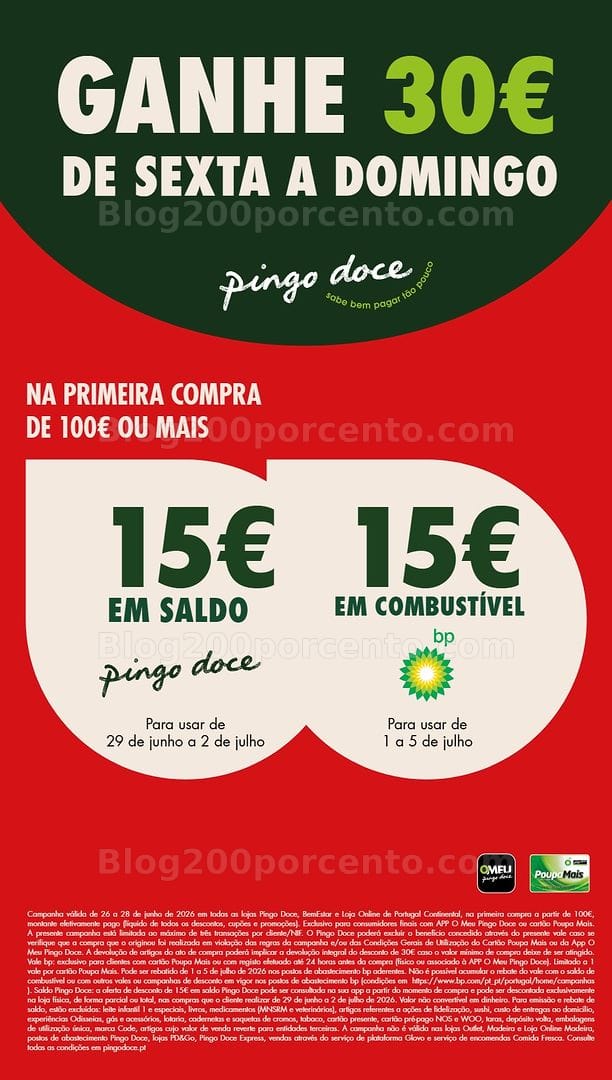 Antevisão Folheto PINGO DOCE Promoções Fim de Semana - 26 a 28 junho