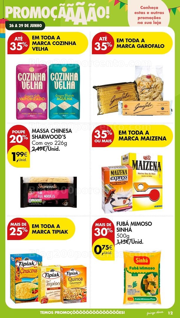 Antevisão Folheto PINGO DOCE Promoções Fim de Semana - 26 a 28 junho