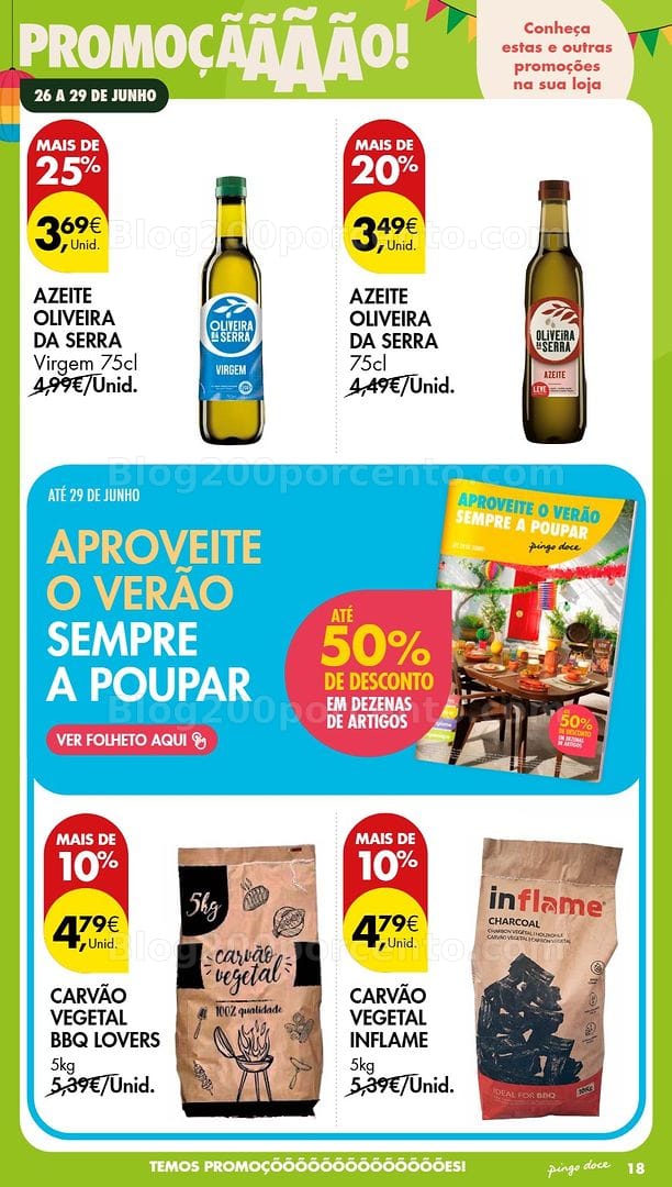 Antevisão Folheto PINGO DOCE Promoções Fim de Semana - 26 a 28 junho