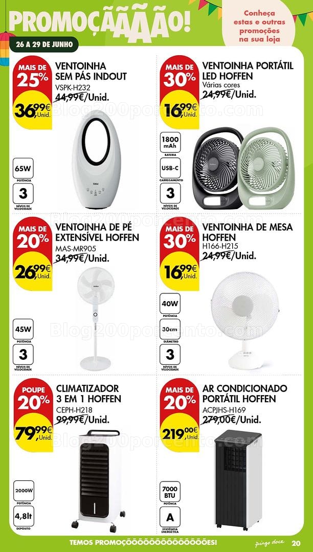 Antevisão Folheto PINGO DOCE Bazar Promoções Fim de Semana - 26 a 29 junho
