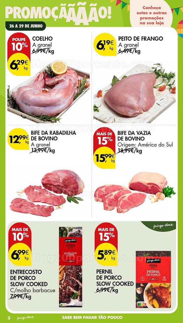 Antevisão Folheto PINGO DOCE Promoções Fim de Semana - 26 a 28 junho