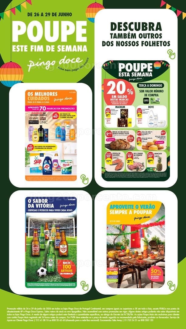 Antevisão Folheto PINGO DOCE Promoções Fim de Semana - 26 a 28 junho