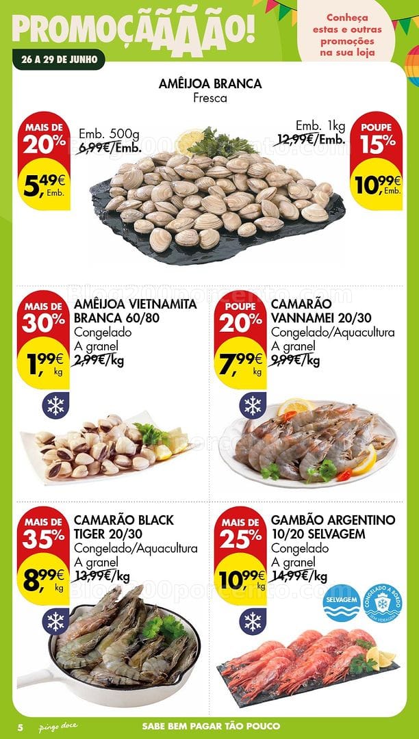 Antevisão Folheto PINGO DOCE Promoções Fim de Semana - 26 a 28 junho