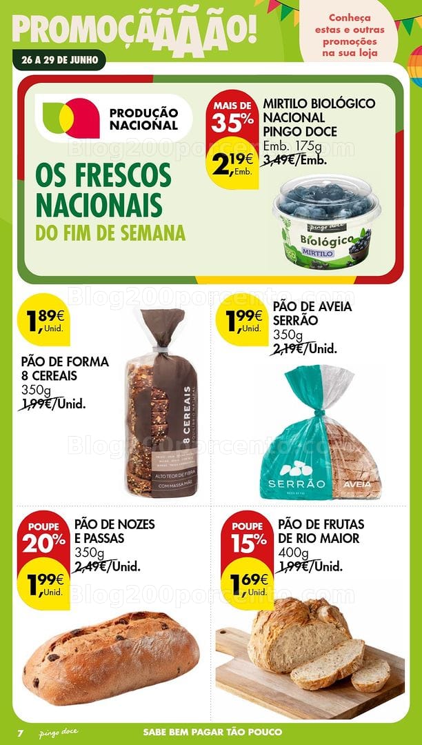 Antevisão Folheto PINGO DOCE Promoções Fim de Semana - 26 a 28 junho