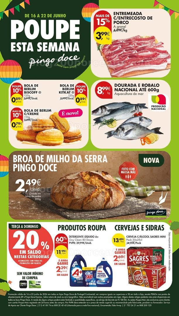 Antevisão Folheto PINGO DOCE Lojas Grandes Promoções de 16 a 22 junho
