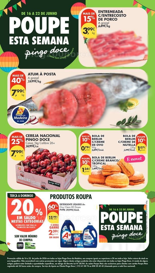 Antevisão Folheto PINGO DOCE Madeira Promoções de 16 a 22 junho