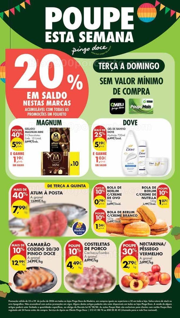 Antevisão Folheto PINGO DOCE Madeira Promoções de 23 a 29 junho