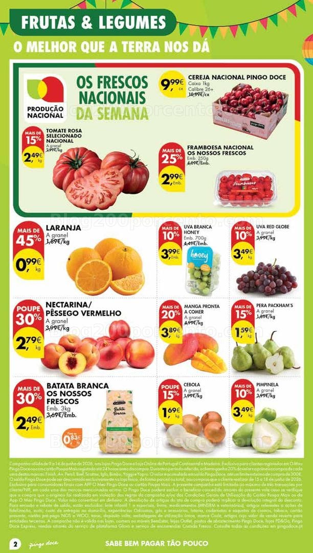 Antevisão Folheto PINGO DOCE Madeira Promoções de 9 a 15 junho