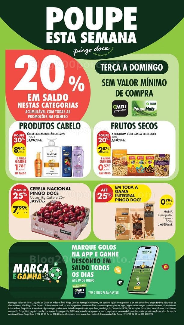 Antevisão Folheto PINGO DOCE Lojas Pequenas Promoções de 16 a 22 junho