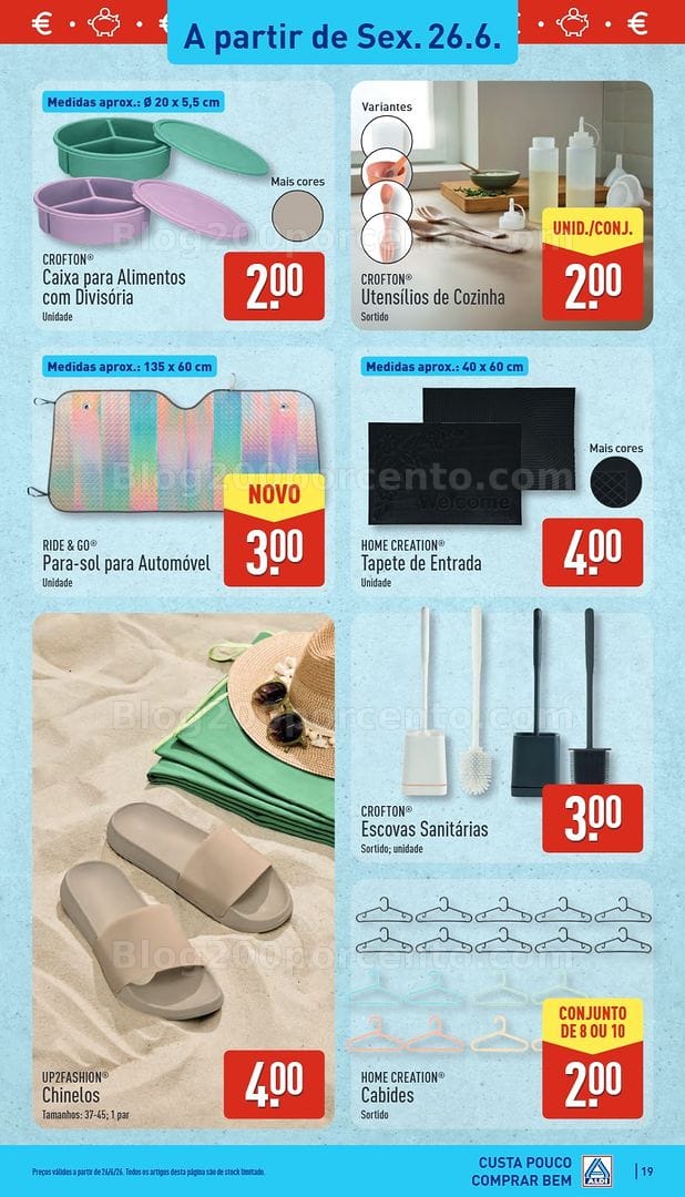 Antevisão Folheto ALDI Bazar Aberturas Promoções de 26 junho a 3 julho