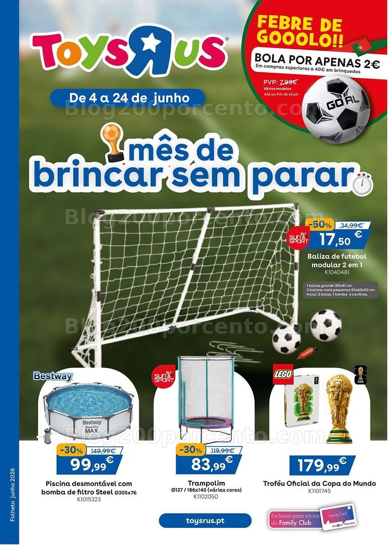 Antevisão Folheto TOYSRUS Promoções de 4 a 24 junho