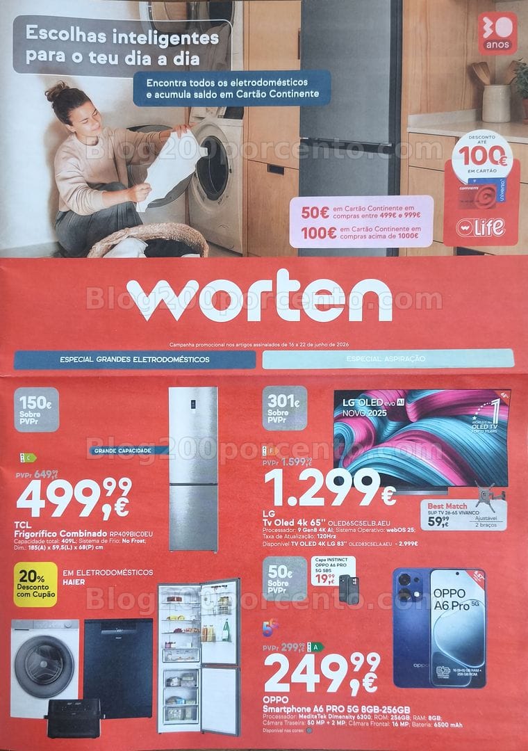 Antevisão Folheto WORTEN Promoções de 16 a 22 junho