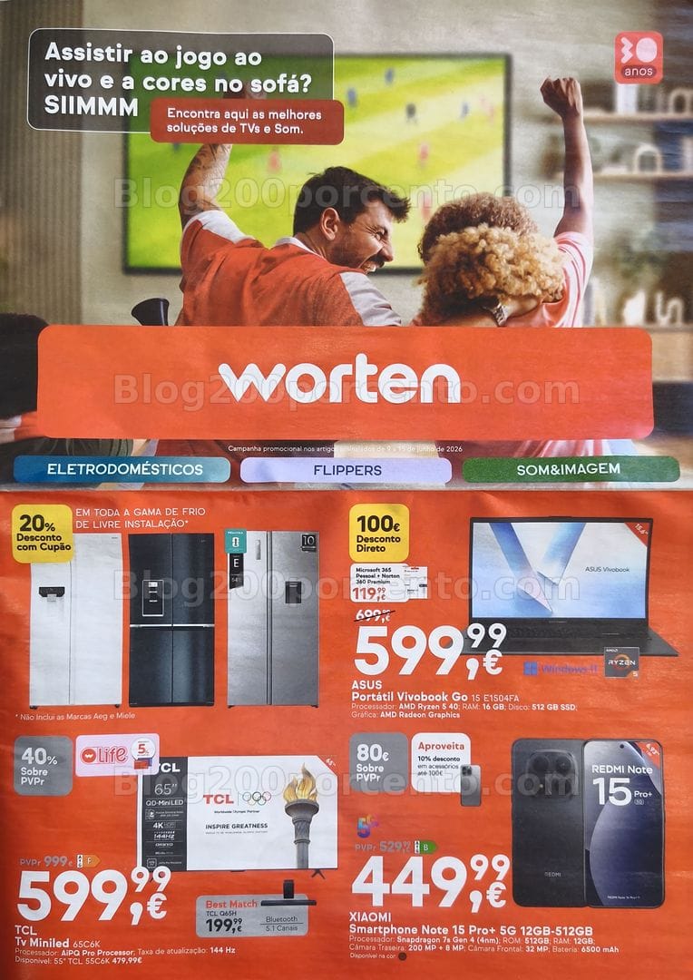 Antevisão Folheto WORTEN Promoções de 9 a 15 junho