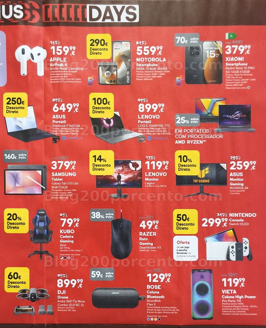 Antevisão Folheto WORTEN Bonus Days Promoções de 19 a 22 junho