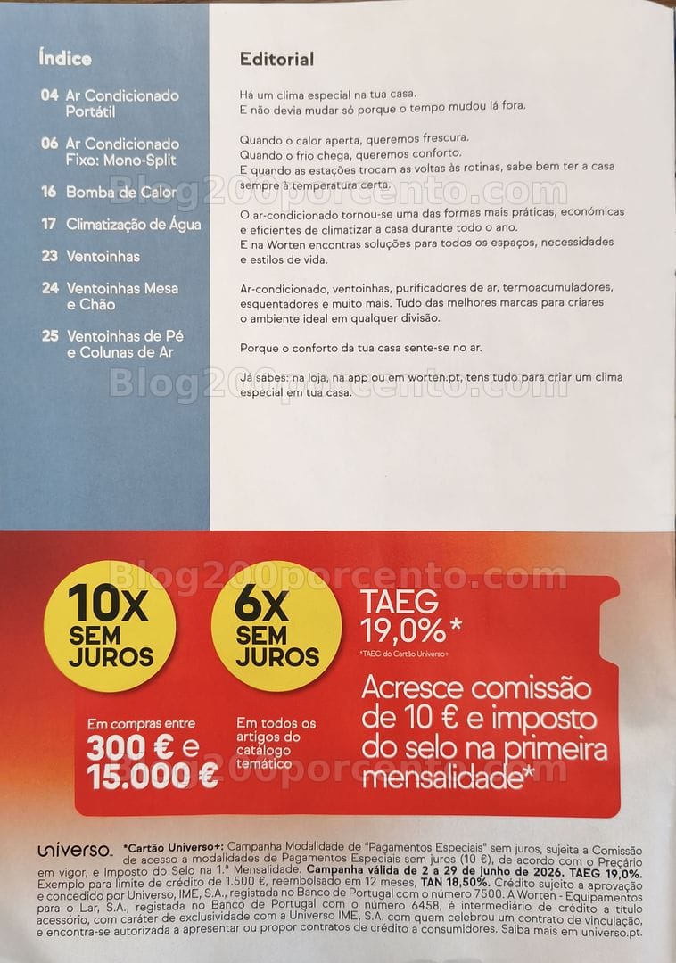 Antevisão Folheto WORTEN Climatização Promoções de 2 a 29 junho