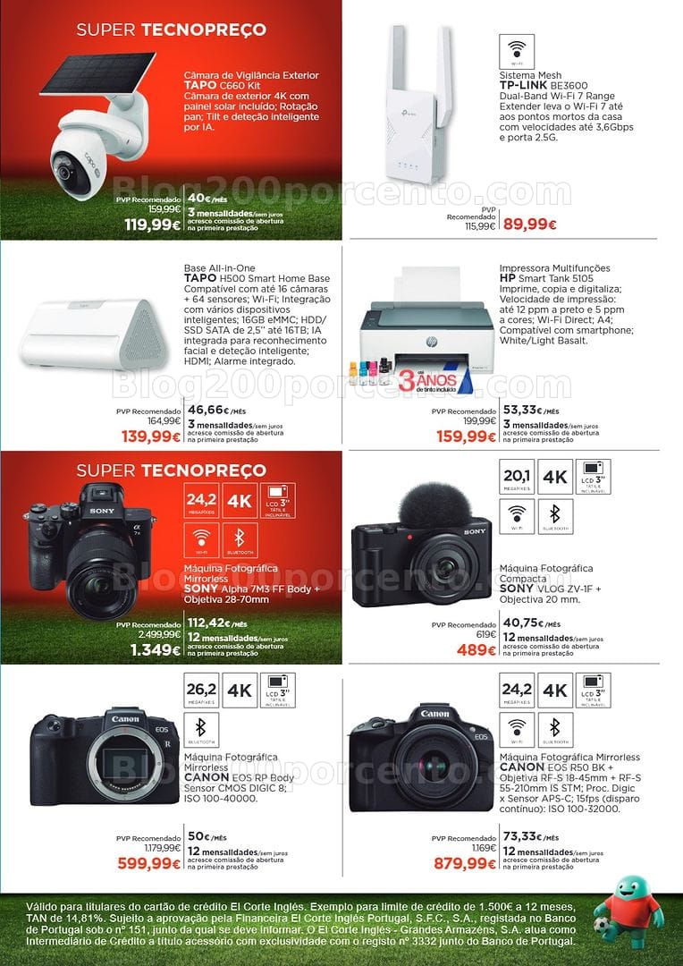 Antevisão Folheto EL CORTE INGLÉS Tecnologia Promoções de 17 a 29 julho