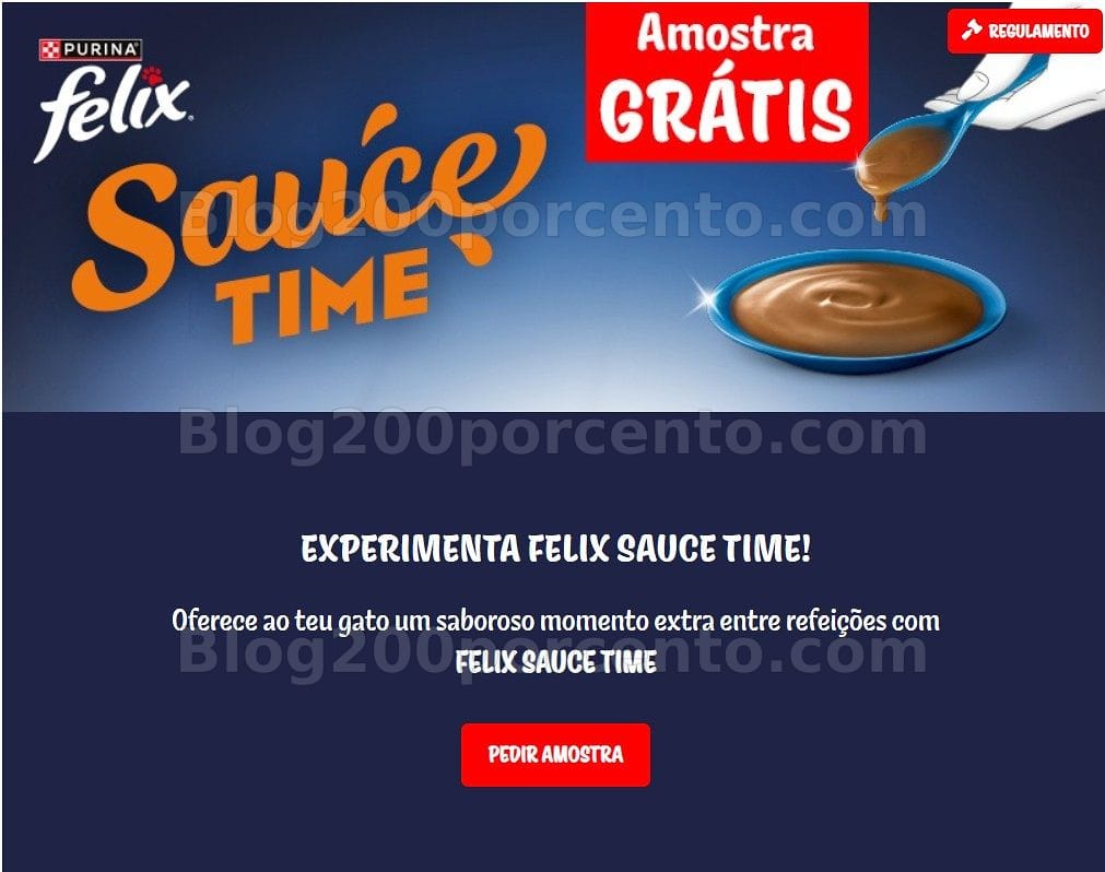 AMOSTRAS GRÁTIS - Nova Amostra Grátis Purina Felix Sauce Time