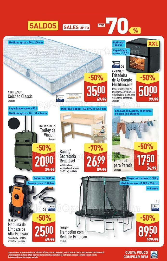 Antevisão Folheto ALDI Aberturas Promoções até 26 julho - Quarteira
