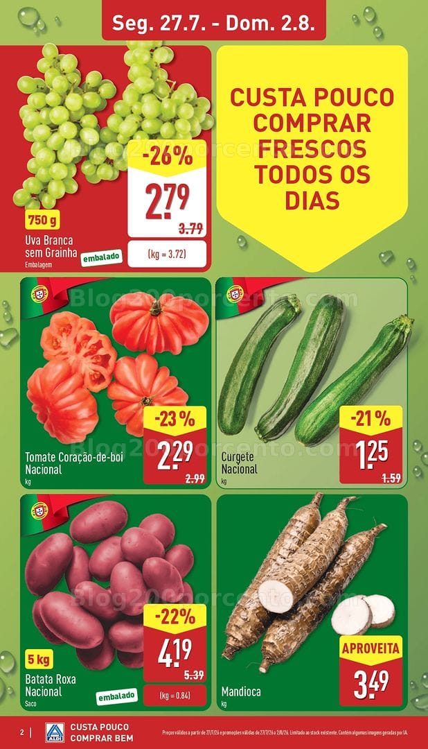 Antevisão Folheto ALDI Frescos Promoções de 27 julho a 2 agosto