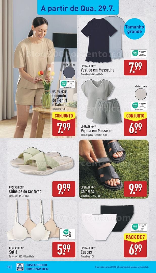 Antevisão Folheto ALDI Bazar Moda Promoções de 29 julho a 2 agosto