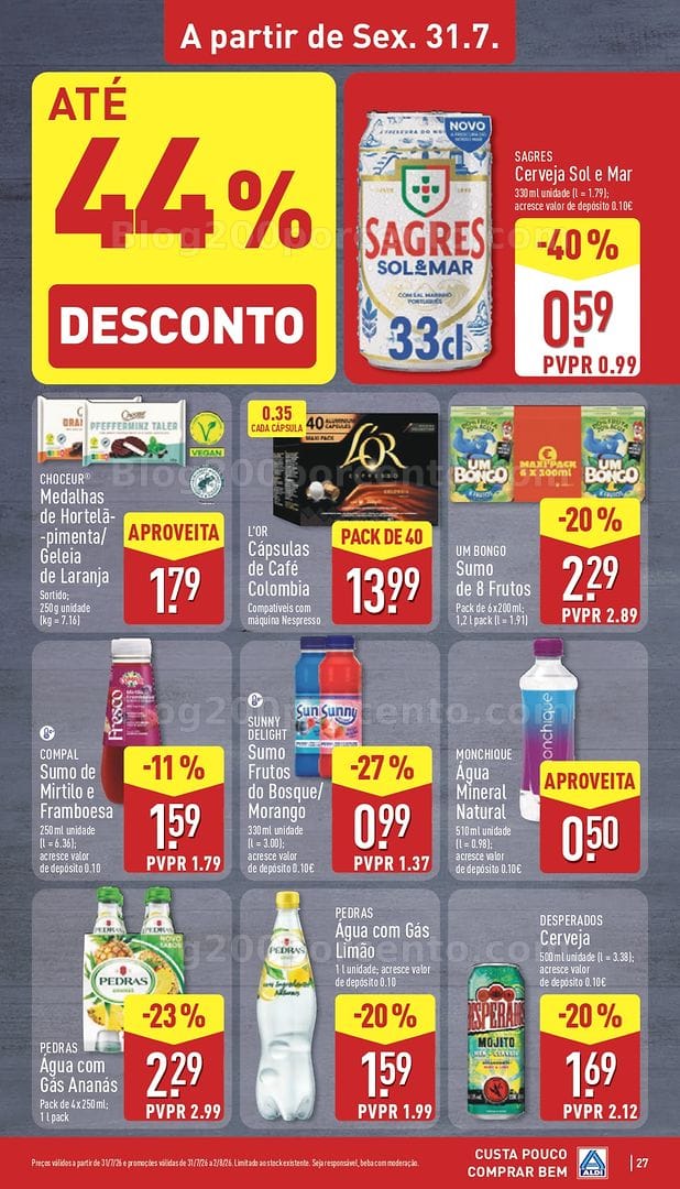 Antevisão Folheto ALDI Promoções de 27 julho a 2 agosto