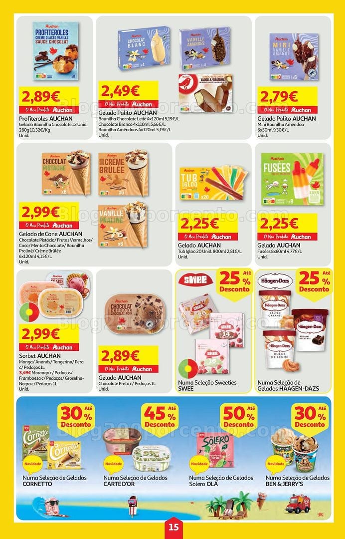 Antevisão Folheto AUCHAN Super Poupança Promoções de 16 a 22 julho