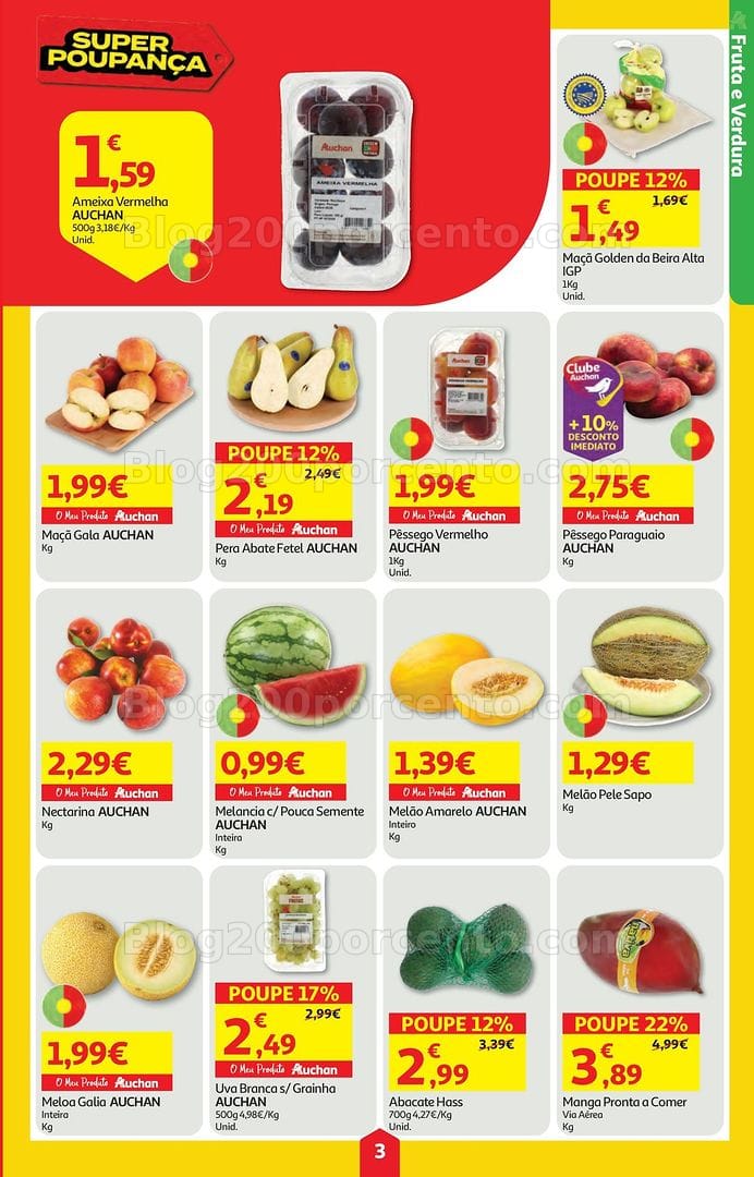 Antevisão Folheto AUCHAN Super Poupança Promoções de 16 a 22 julho
