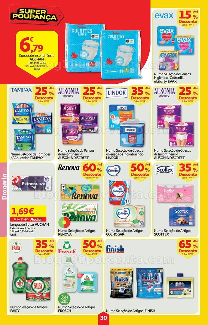 Antevisão Folheto AUCHAN Super Poupança Promoções de 16 a 22 julho