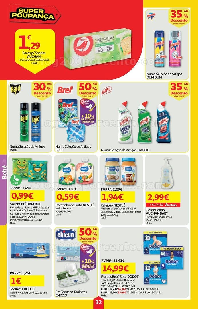 Antevisão Folheto AUCHAN Super Poupança Promoções de 16 a 22 julho